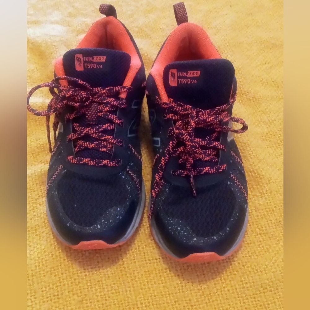 New Balance Black and Orange Sneakers